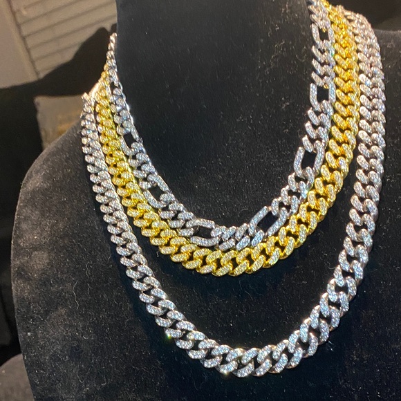 Gold and Silver Chain Necklace Set 20 inch 22” 26 inch